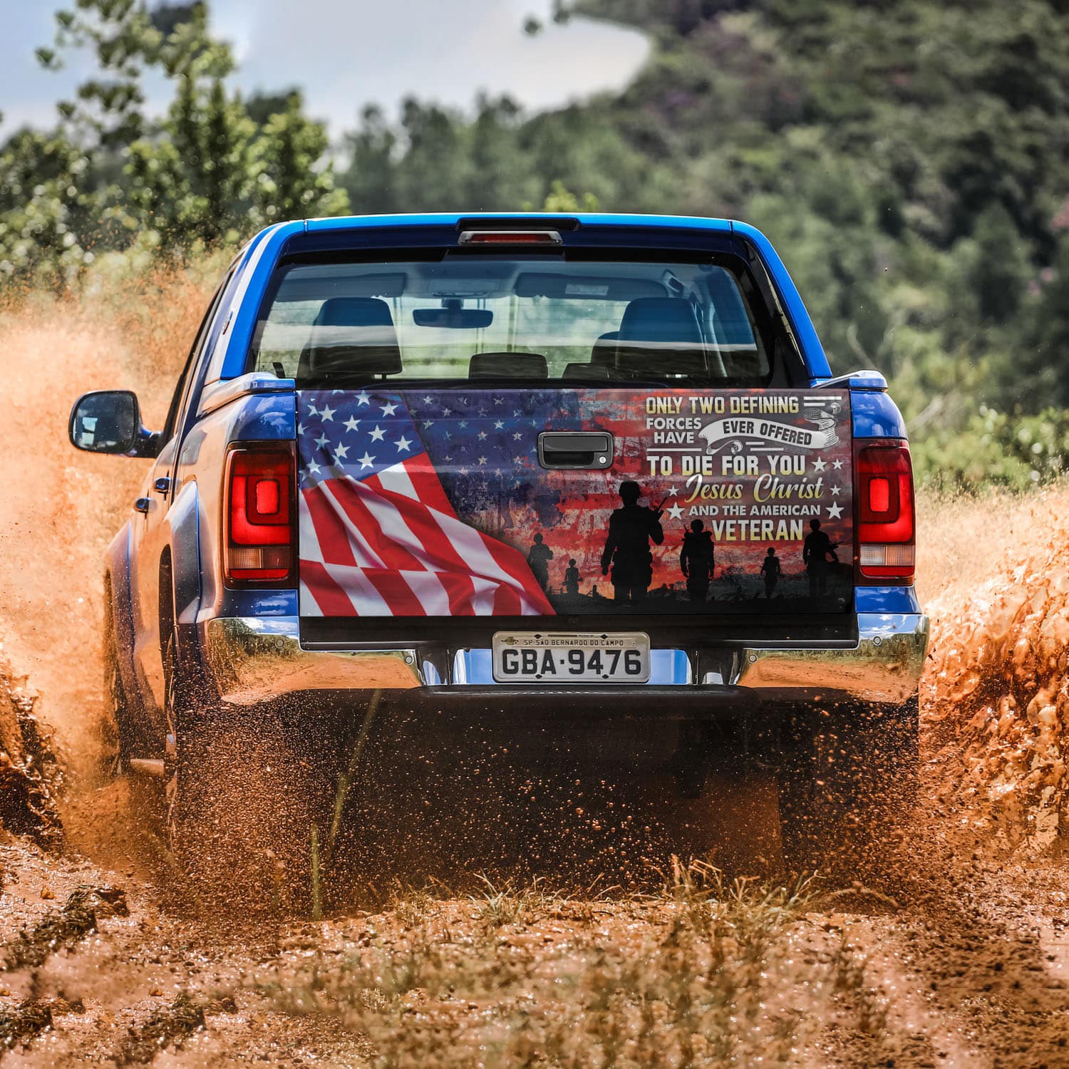3VT. Only Two Defining Forces Tailgate Wrap Mockup 3