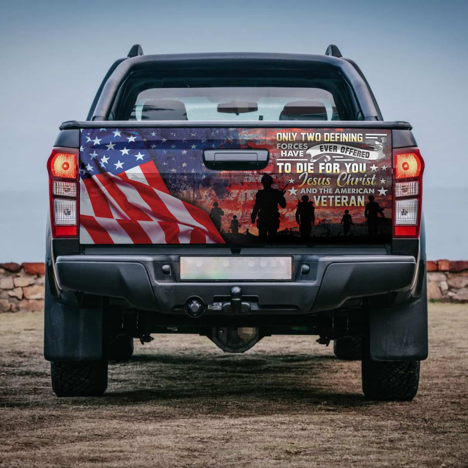 3VT. Only Two Defining Forces Tailgate Wrap Mockup 4