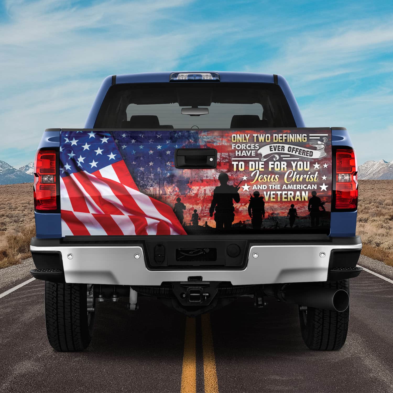 3VT. Only Two Defining Forces Tailgate Wrap Mockup 11