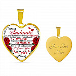 To My Soulmate Im Your Eyes I Have Found My Home Heart Pendant Necklace - Gift for Couple