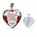 To My Soulmate Im Your Eyes I Have Found My Home Heart Pendant Necklace - Gift for Couple