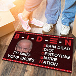 6VT. UU TIEN Biden Braindead Sniff Your Shoes Doormat mockup 6