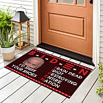 6VT. UU TIEN Biden Braindead Sniff Your Shoes Doormat mockup 8
