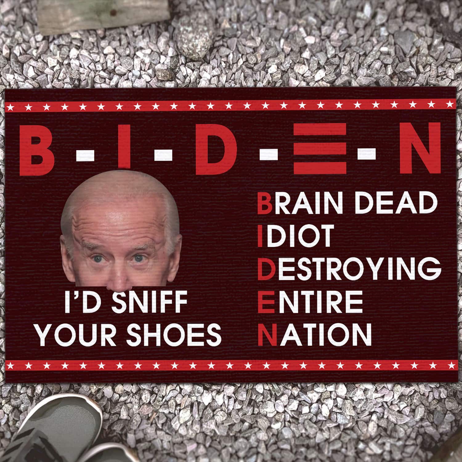 6VT. UU TIEN Biden Braindead Sniff Your Shoes Doormat Mockup 13