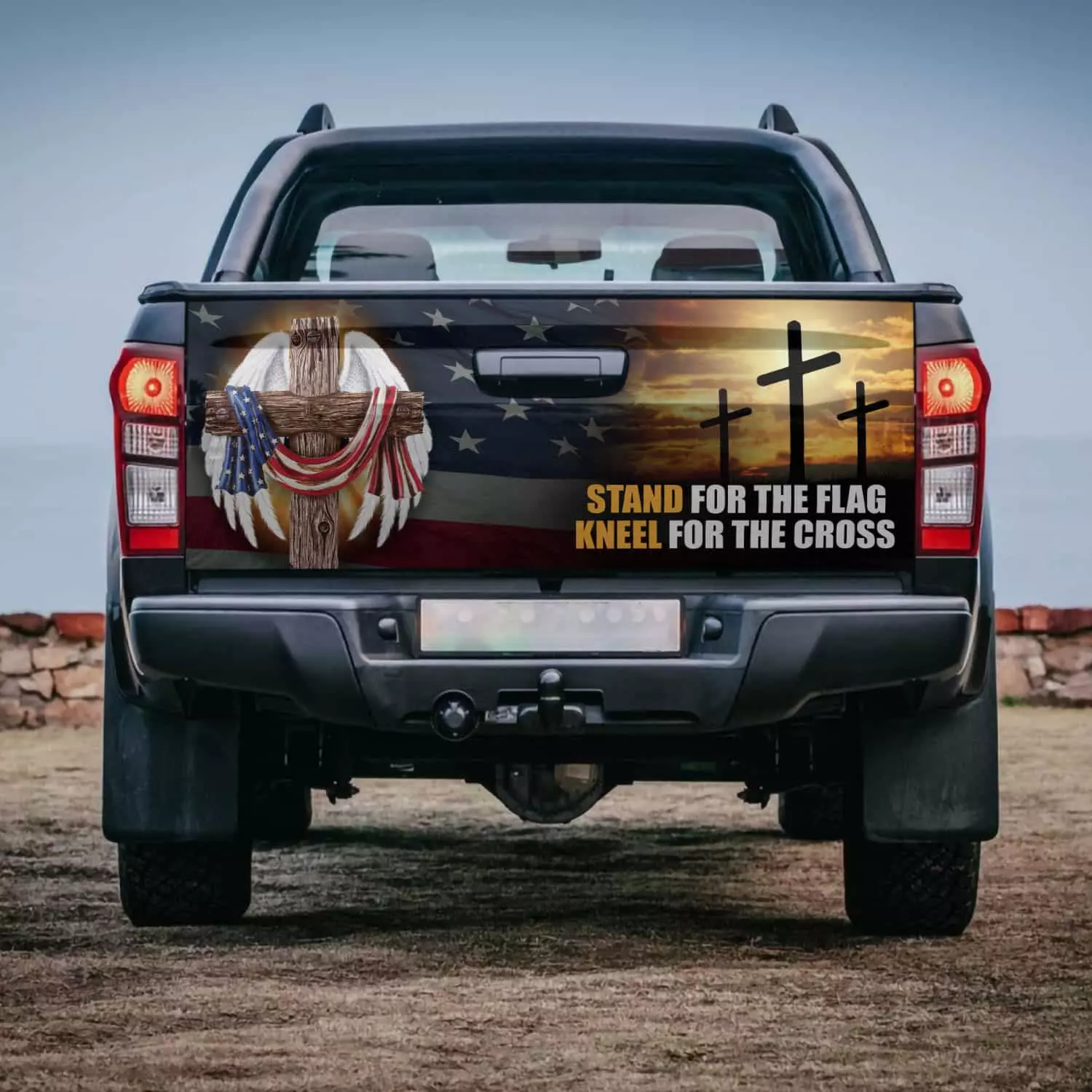 35 HG. Stand For The Flag (6) Tailgate Wrap Mockup 4