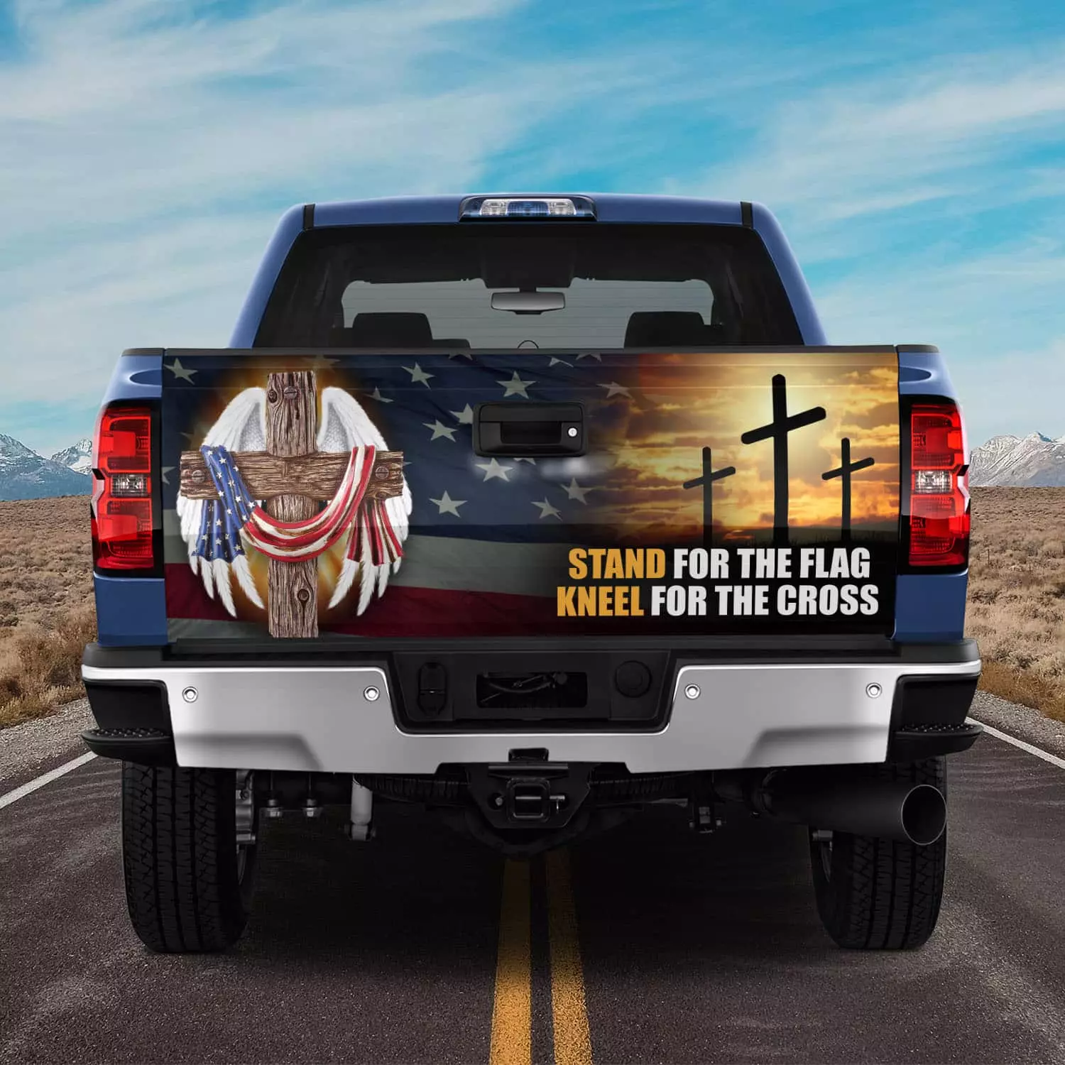35 HG. Stand For The Flag (6) Tailgate Wrap Mockup 11