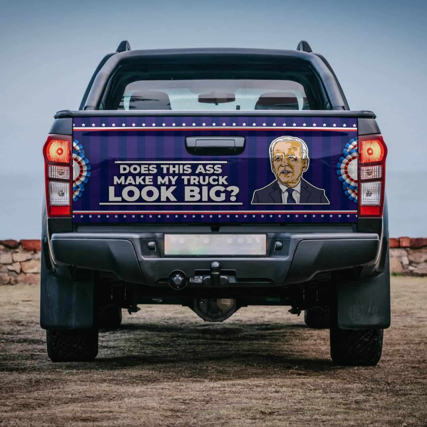 3HV. Make My Truck Big-(6) Tailgate Wrap Mockup 4