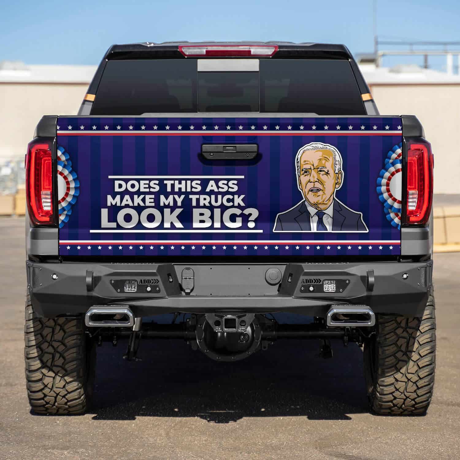 3HV. Make My Truck Big-(6) Tailgate Wrap Mockup 5