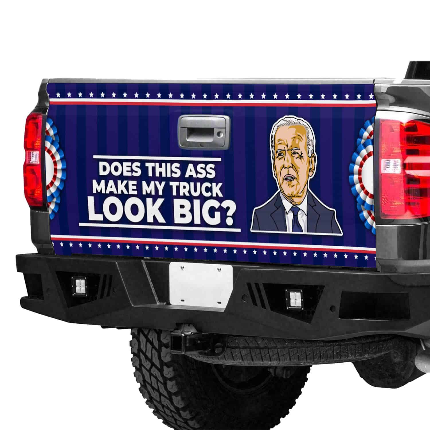 3HV. Make My Truck Big-(6) Tailgate Wrap Mockup 12