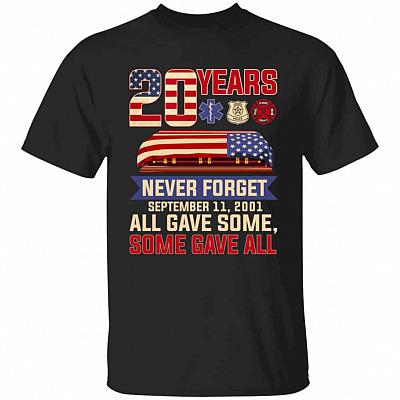 20 Years Never Tshirt, Black, Unisex T-Shirt