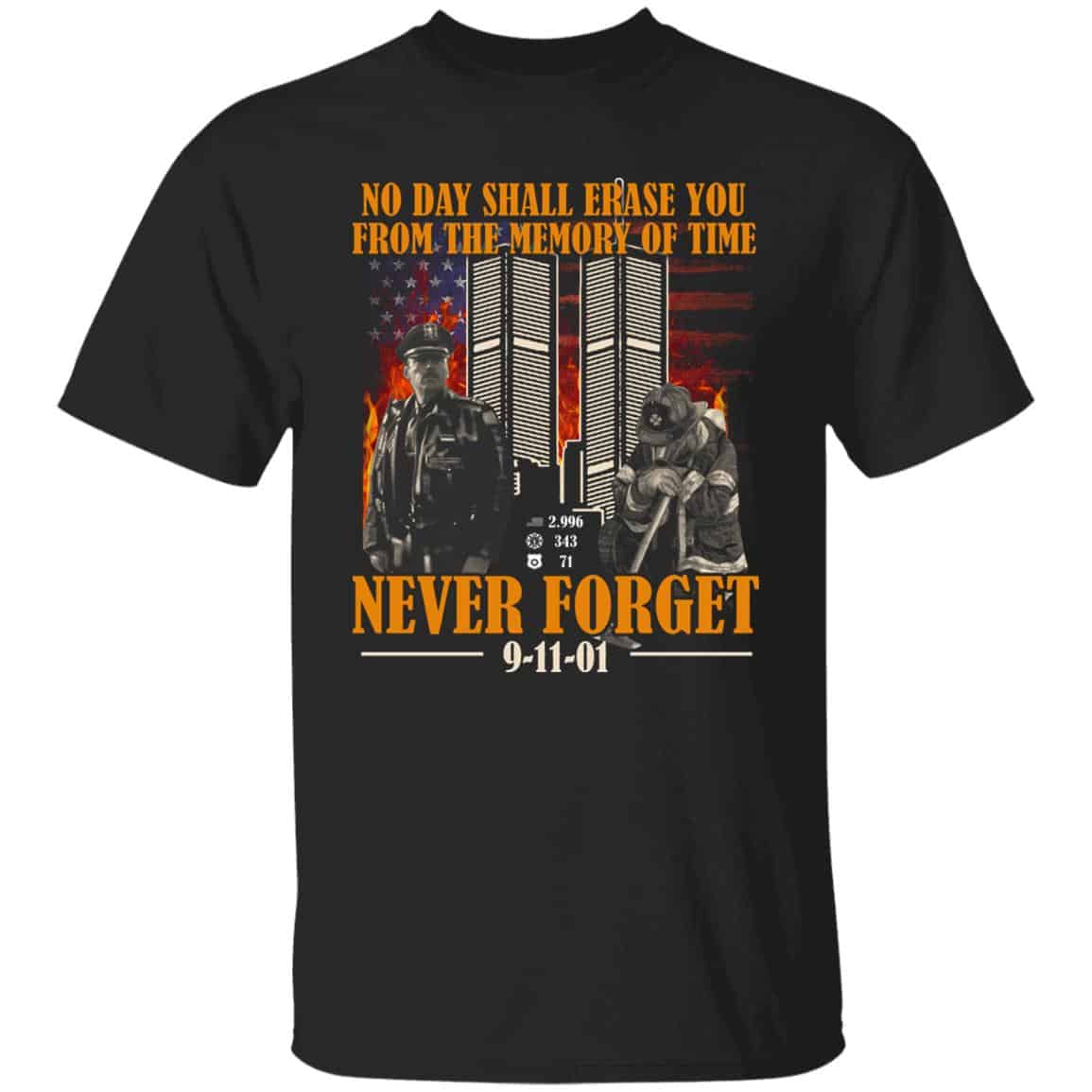 No Day Shall Erase Tshirt, Black, Unisex T-Shirt