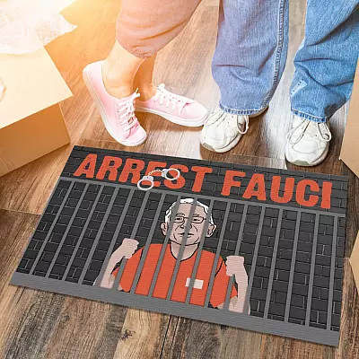Arrest Fauci Indoor Outdoor Doormat - Fauci for Prison Door Mat