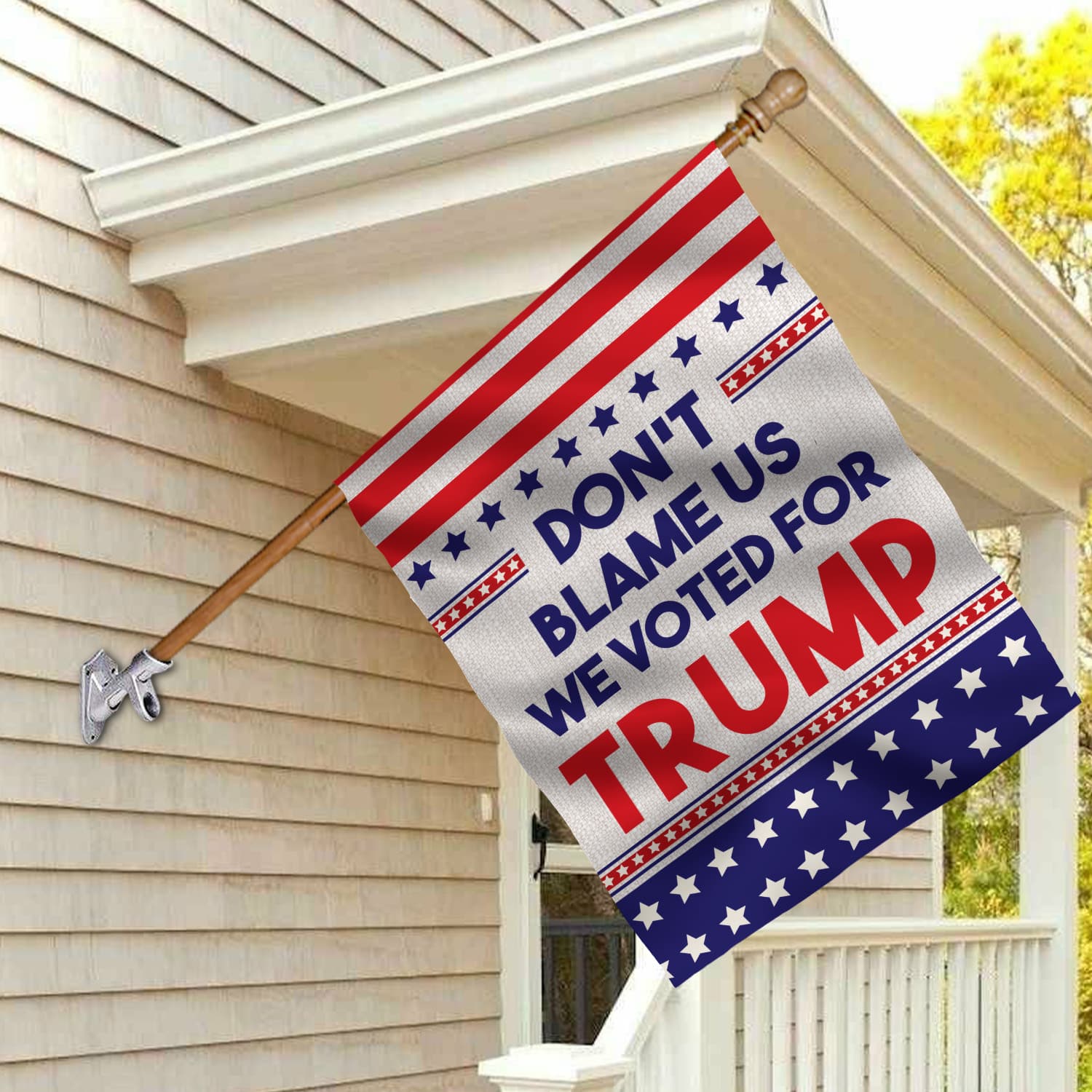 5KT. Don't Blame Us-30X40 House Flag Mockup 2