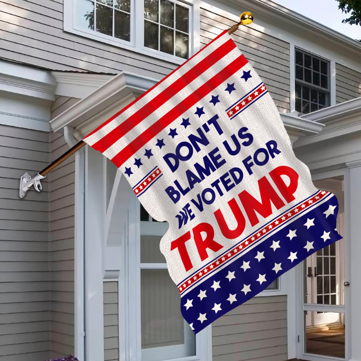 5KT. Don't Blame Us-30X40 House Flag Mockup 6