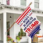 5KT. Don't Blame Us-30X40 House Flag Mockup 7