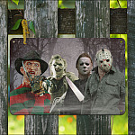 6BN. Horror Killers Sign (6) Metal Sign Mockup 9