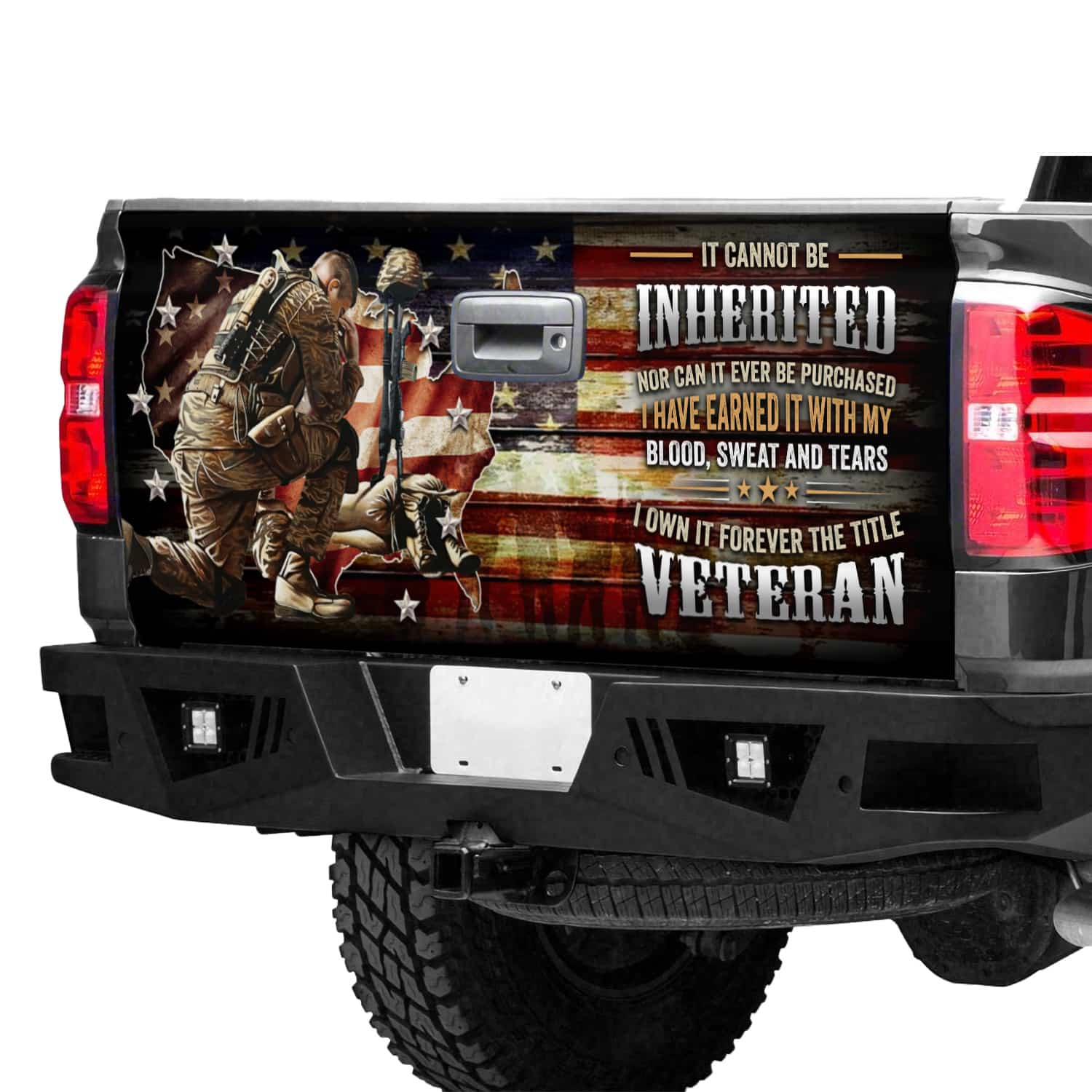 6KNG. Veteran (5) Tailgate Wrap Mockup 12
