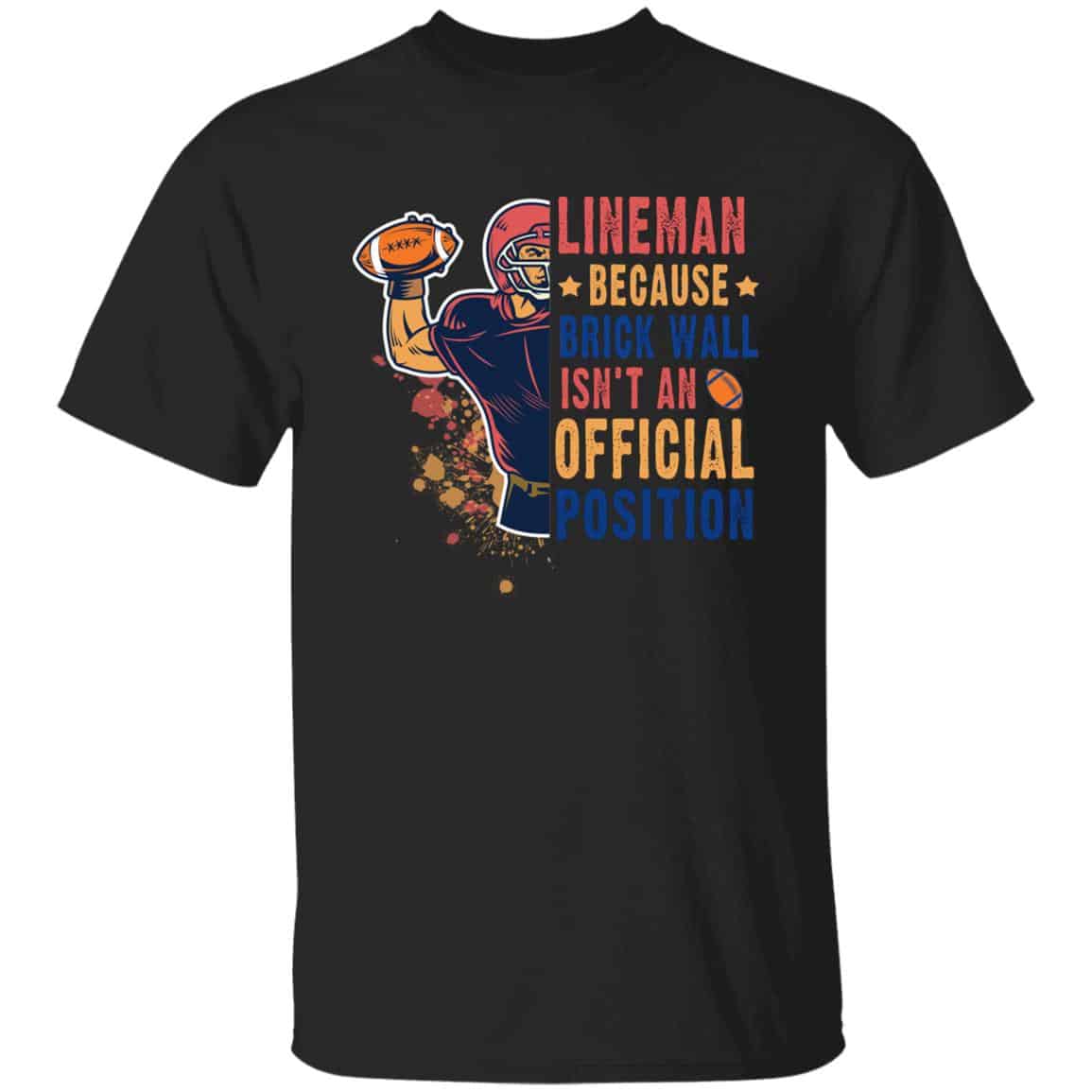 lineman, Black, Unisex T-Shirt