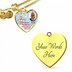 Sometimes I Just Look up Smile and Say I Know that Was You Personalized Photo Memorial Heart Pendant Necklace - Jesus Cross Bangle