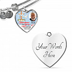 Sometimes I Just Look up Smile and Say I Know that Was You Personalized Photo Memorial Heart Pendant Necklace - Jesus Cross Bangle