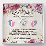 To My Future Aunt I May Just Be A Bump Aunt To Be Love Knot Necklace - Soon To Be Aunt Gifts - Love Knot Necklace