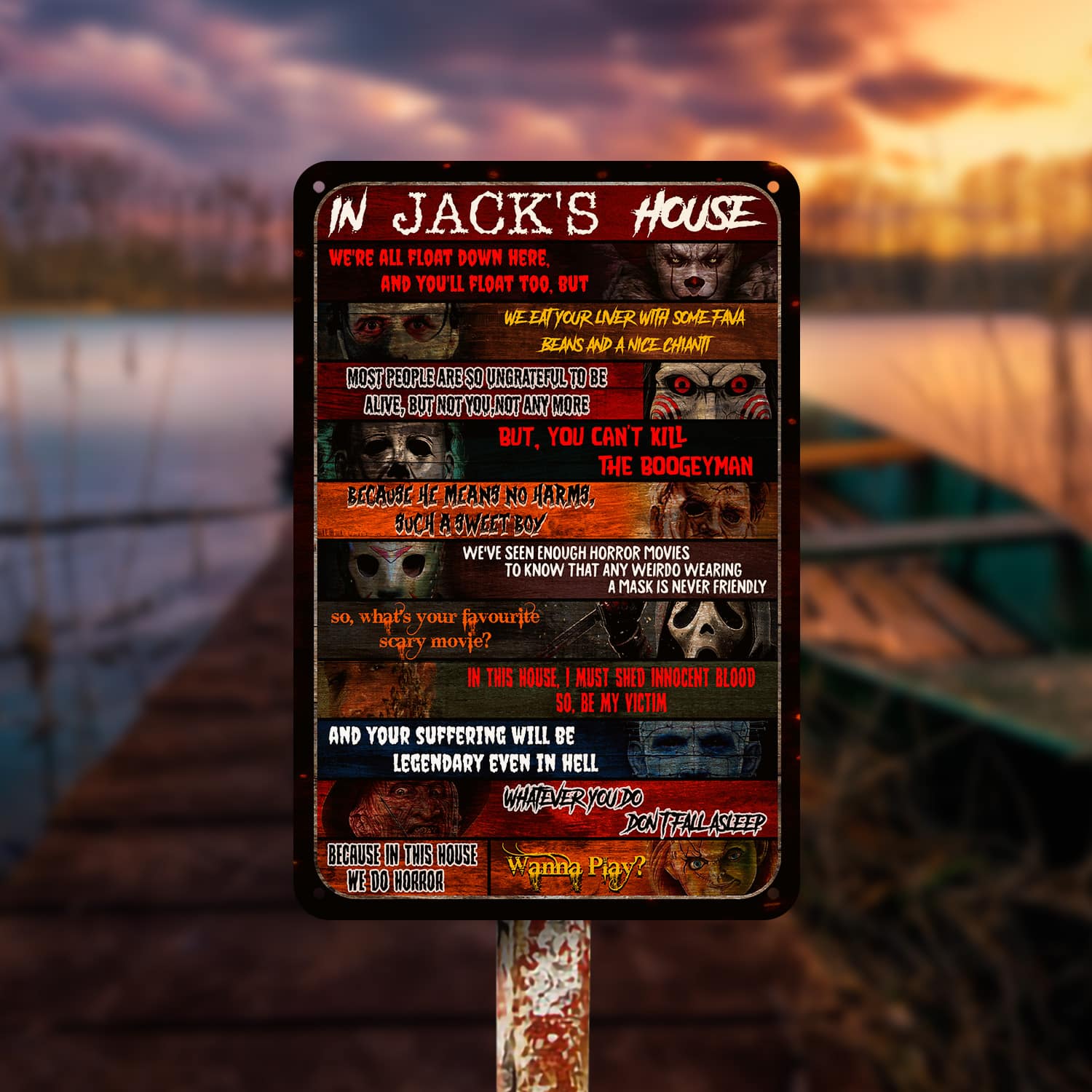 1H. Ưu tiên.In House Horror-Metal Sign(Sample Design) Metal Sign Mockup 15