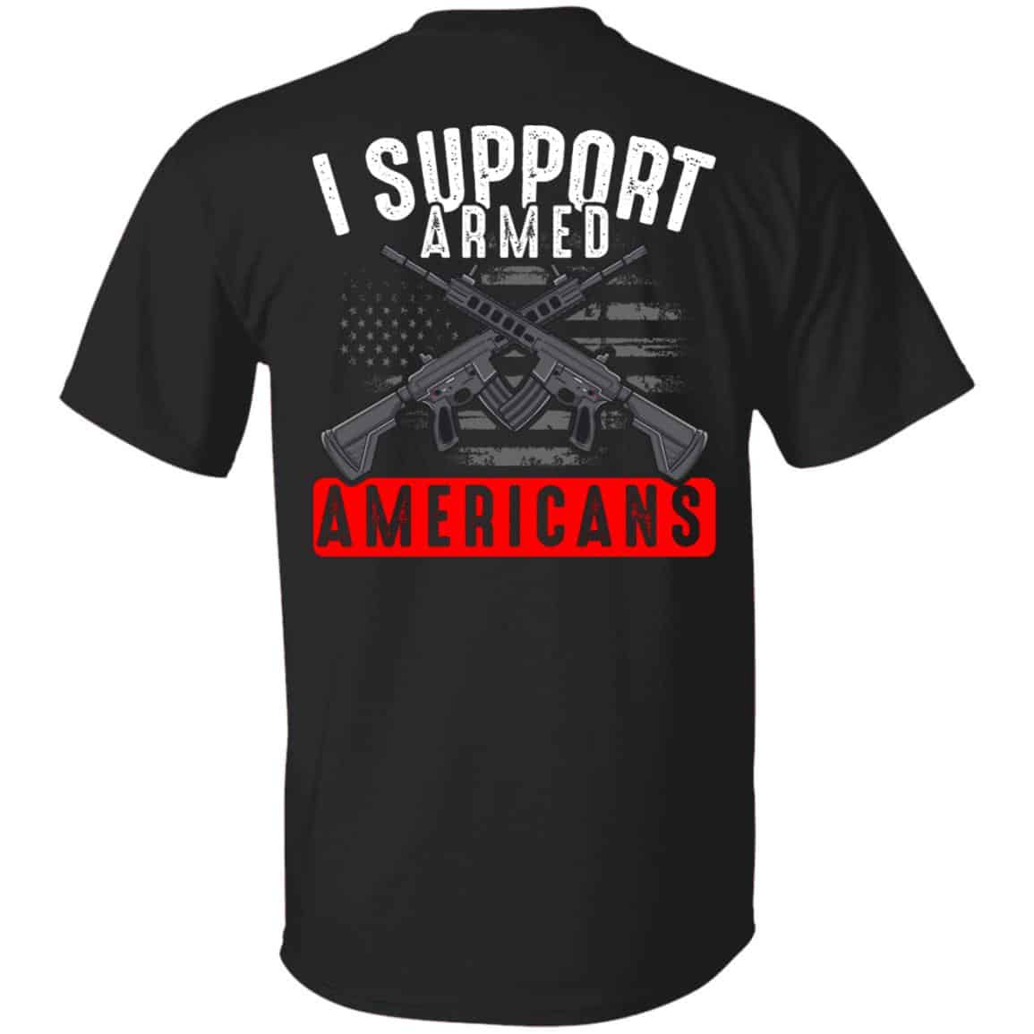 Armed Americans tee, Black, Unisex T-Shirt