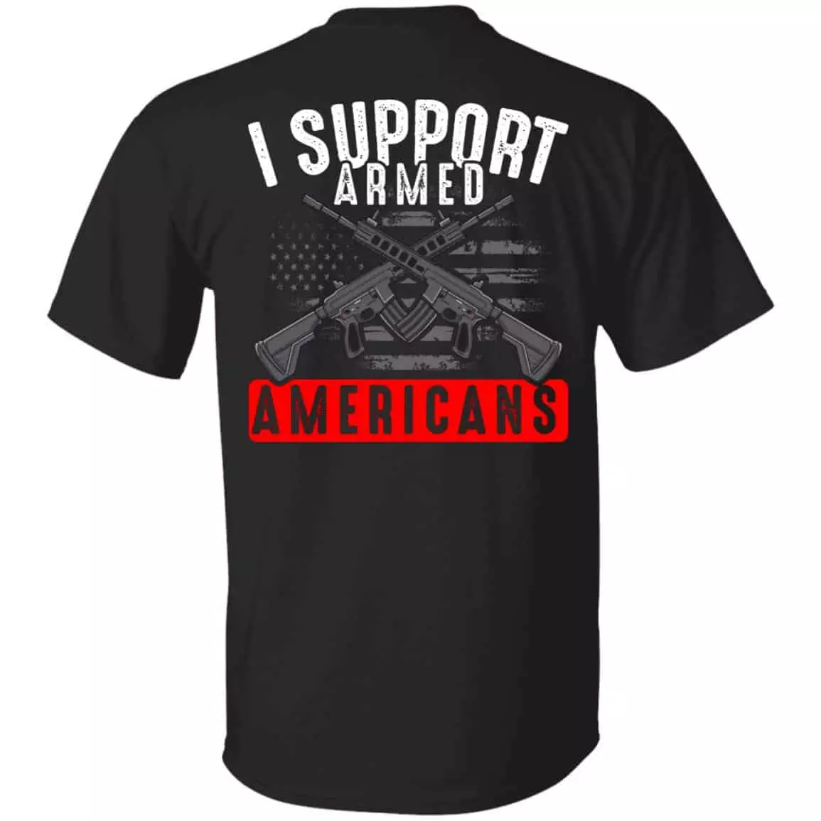 Armed Americans tee, Black, Unisex T-Shirt