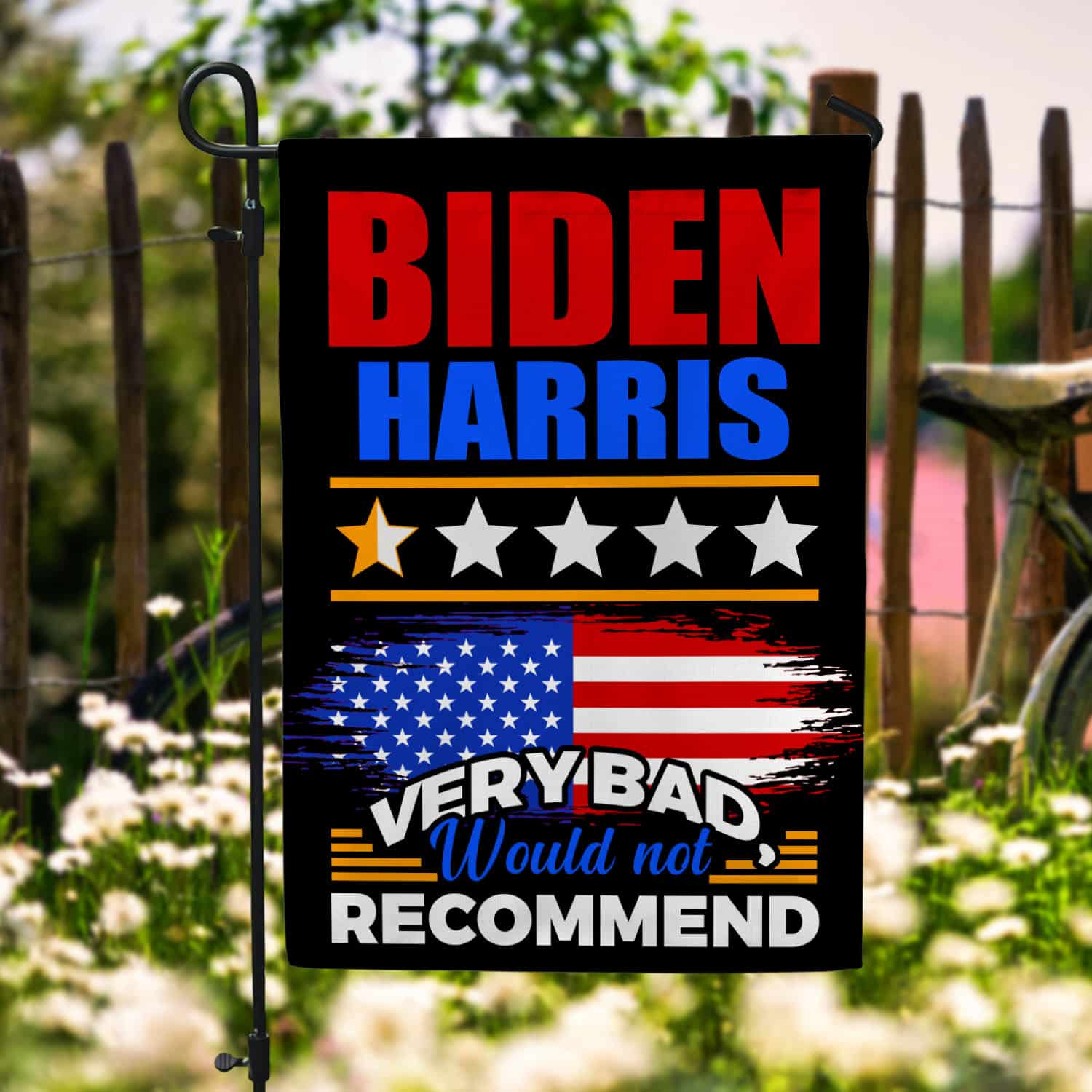 2MH. Biden Not Recommended_30x40 Garden Flag Mockup 6