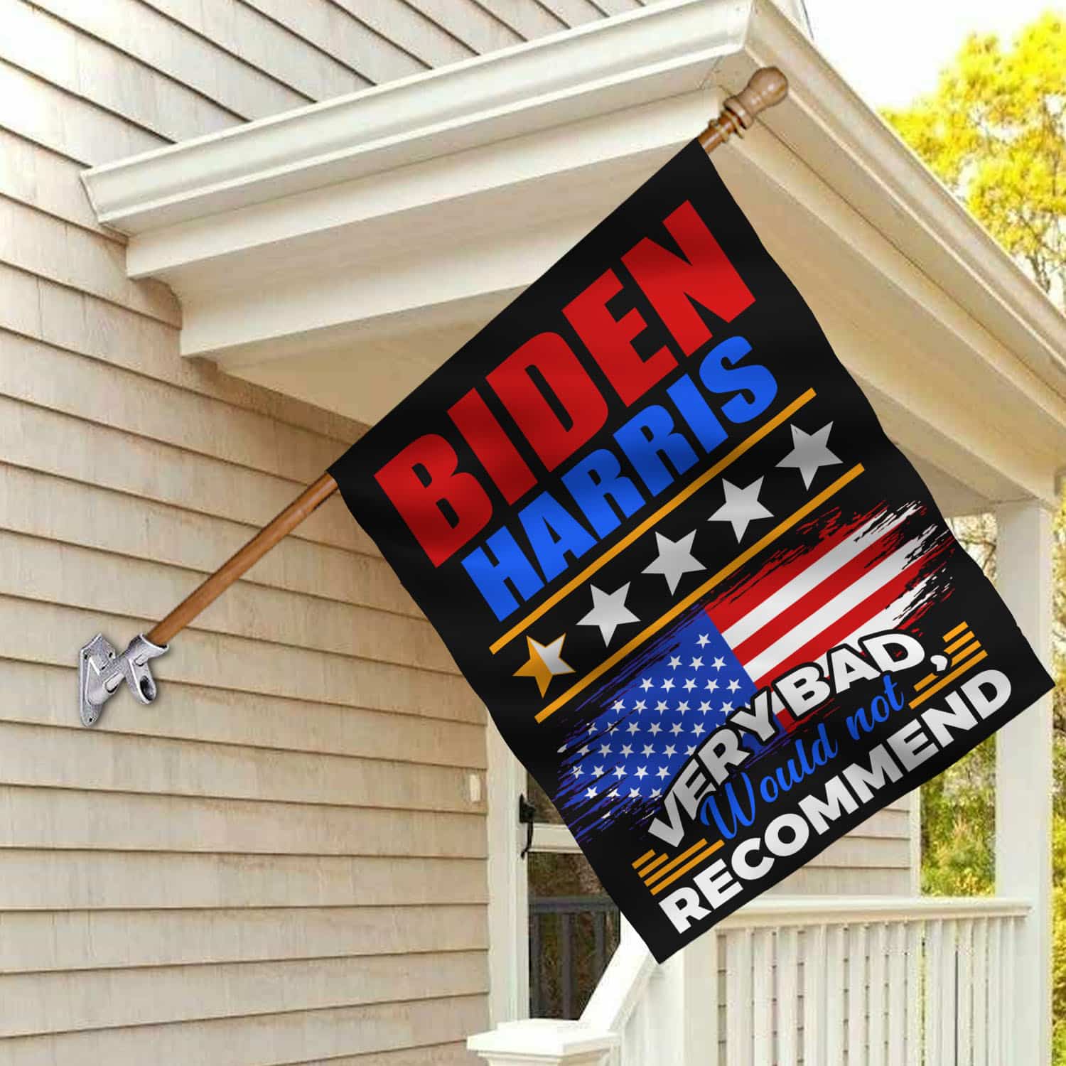 2MH. Biden Not Recommended_30x40 House Flag Mockup 2