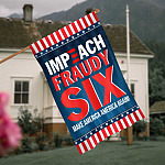 5KT. Impeach Fraudy Six Biden-30x40 House Flag Mockup 4