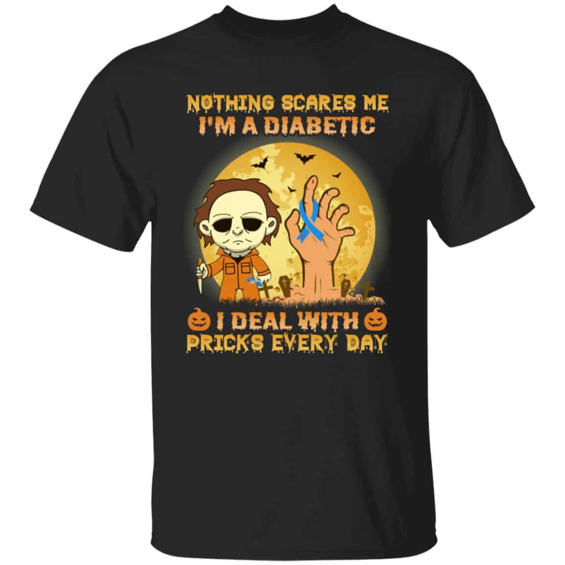 Funny Halloween Diabetes Bo-Shirt, Black, Unisex T-Shirt