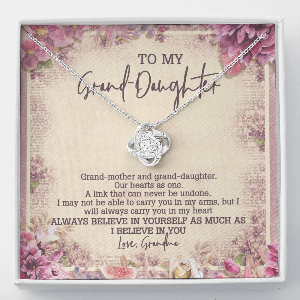 From Grandma To My Granddaughter A Link That Can Never Be Undone Love Knot Necklace - Love Knot Necklace