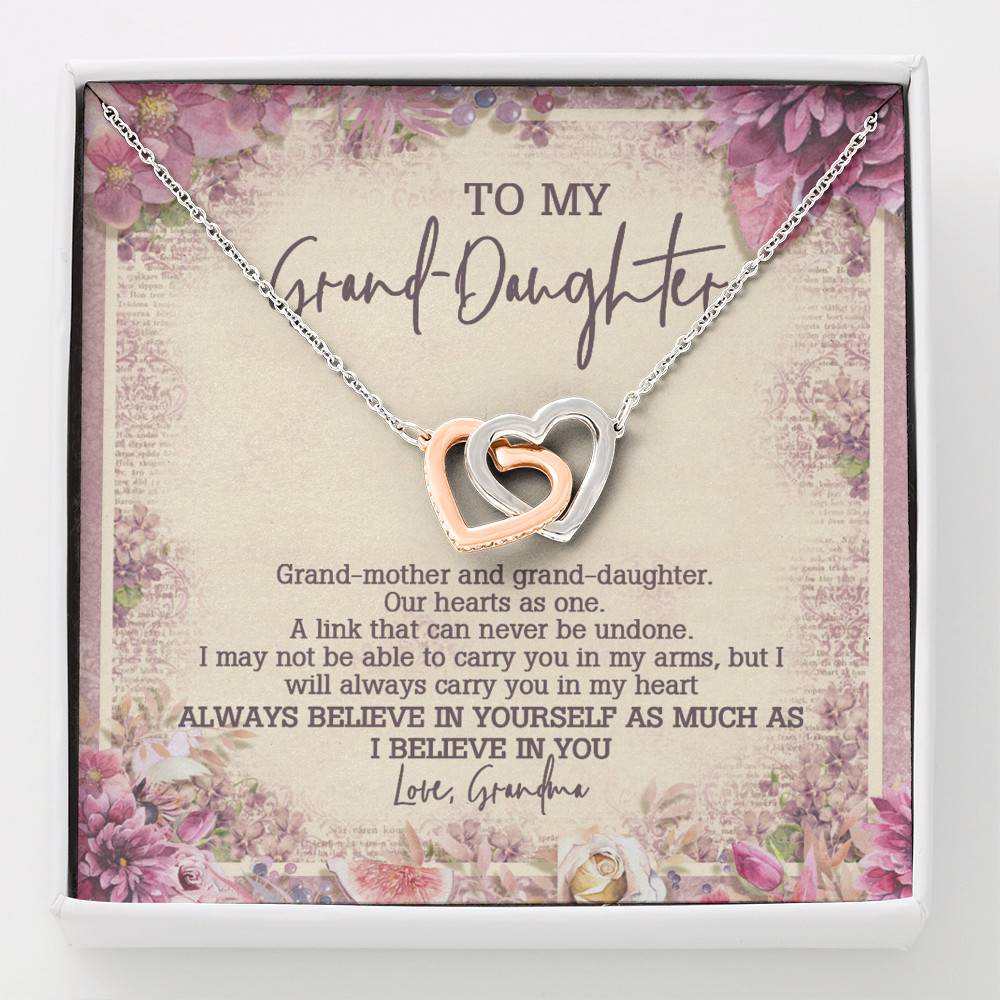 From Grandma To My Granddaughter A Link That Can Never Be Undone Interlocking Hearts Pendant Necklace - Interlocking Hearts Necklace