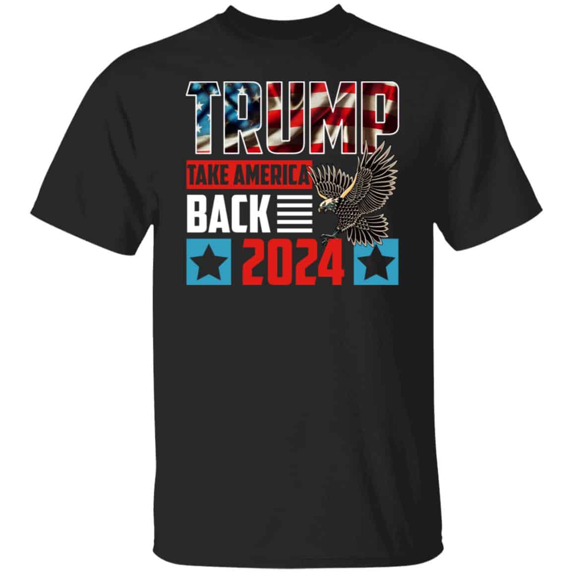 Trump 2024 Eagle t, Black, Unisex T-Shirt