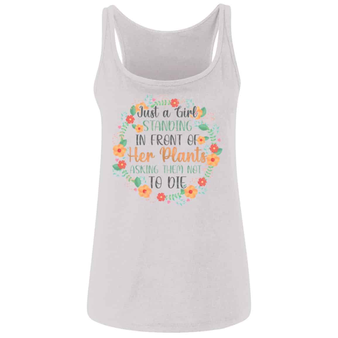 girl, White, Ladies Tank Top