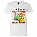 Seasons Change But Tshirt, White, V-Neck T-Shirt Seasons Change But Tshirt, White, V-Neck T-Shirt