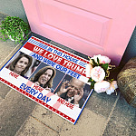 2VT. We Love Trump Wipe Your Feet Doormat mockup 4