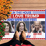 2VT. We Love Trump Wipe Your Feet Doormat mockup 7