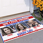 2VT. We Love Trump Wipe Your Feet Doormat mockup 11