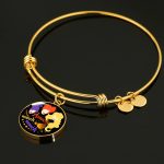 Hocus Pocus Amuck Amuck Amuck Sanderson Sisters Circle Pendant Necklace - Bangle - Halloween Witch Necklace