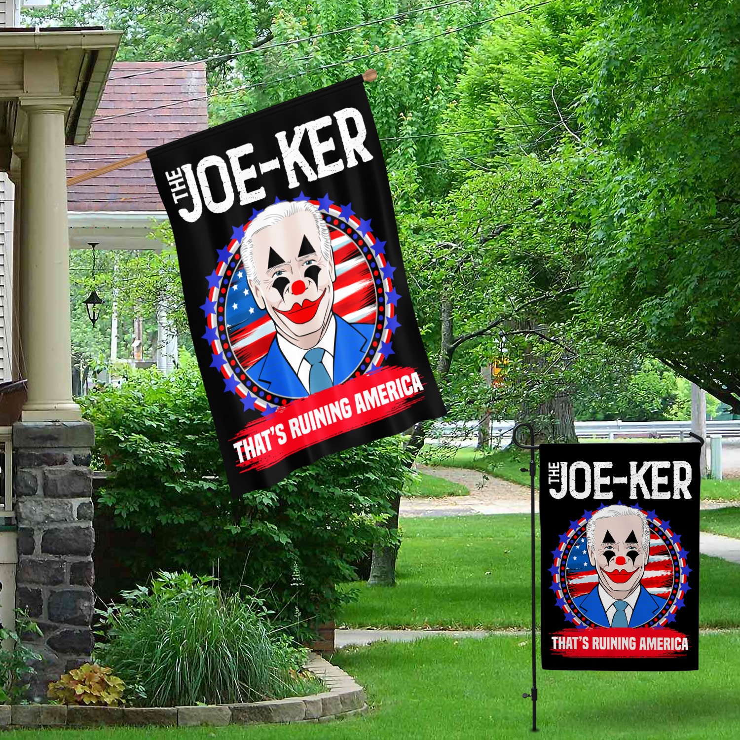2KT. The Joe-Ker-FLAG 30x40 Garden & House Mockup 1