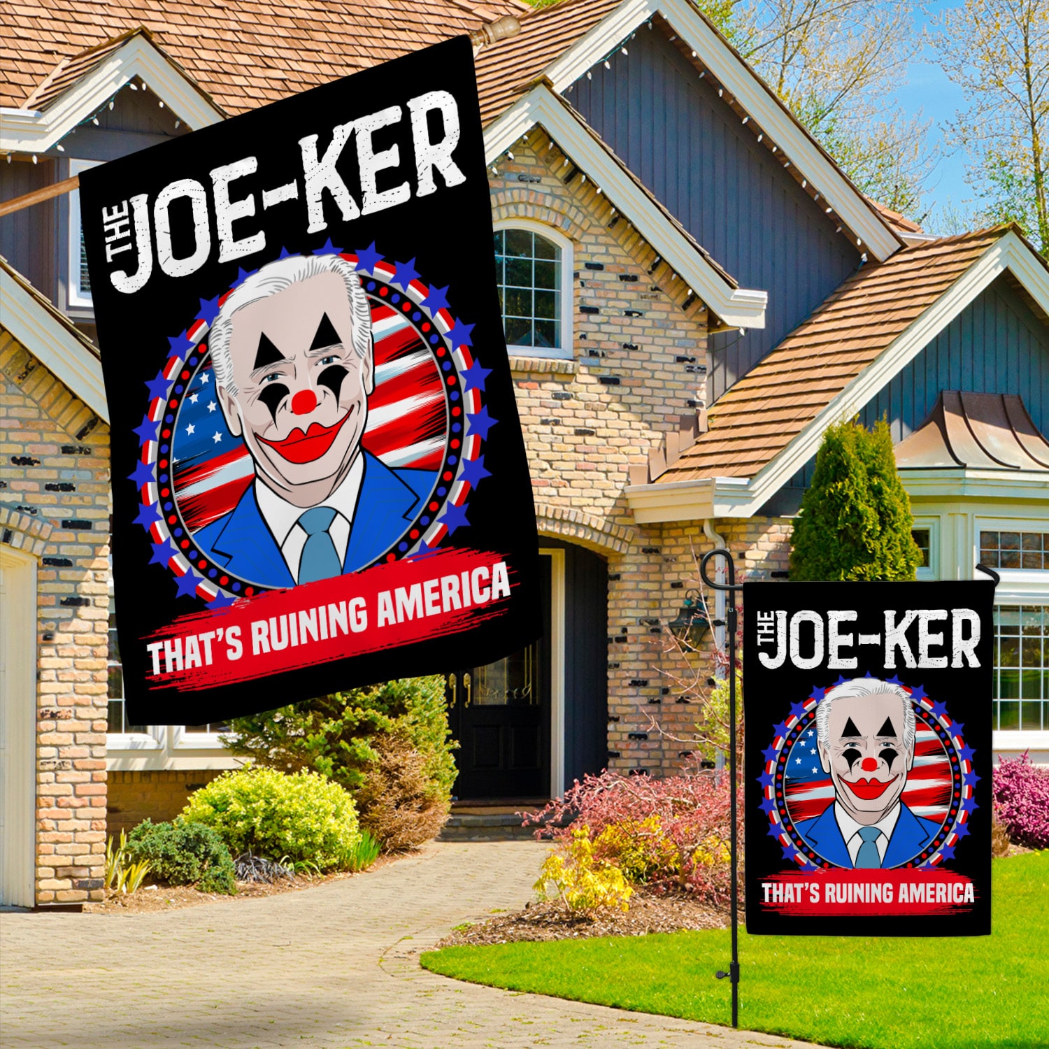2KT. The Joe-Ker-FLAG 30x40 Garden & House Mockup 3