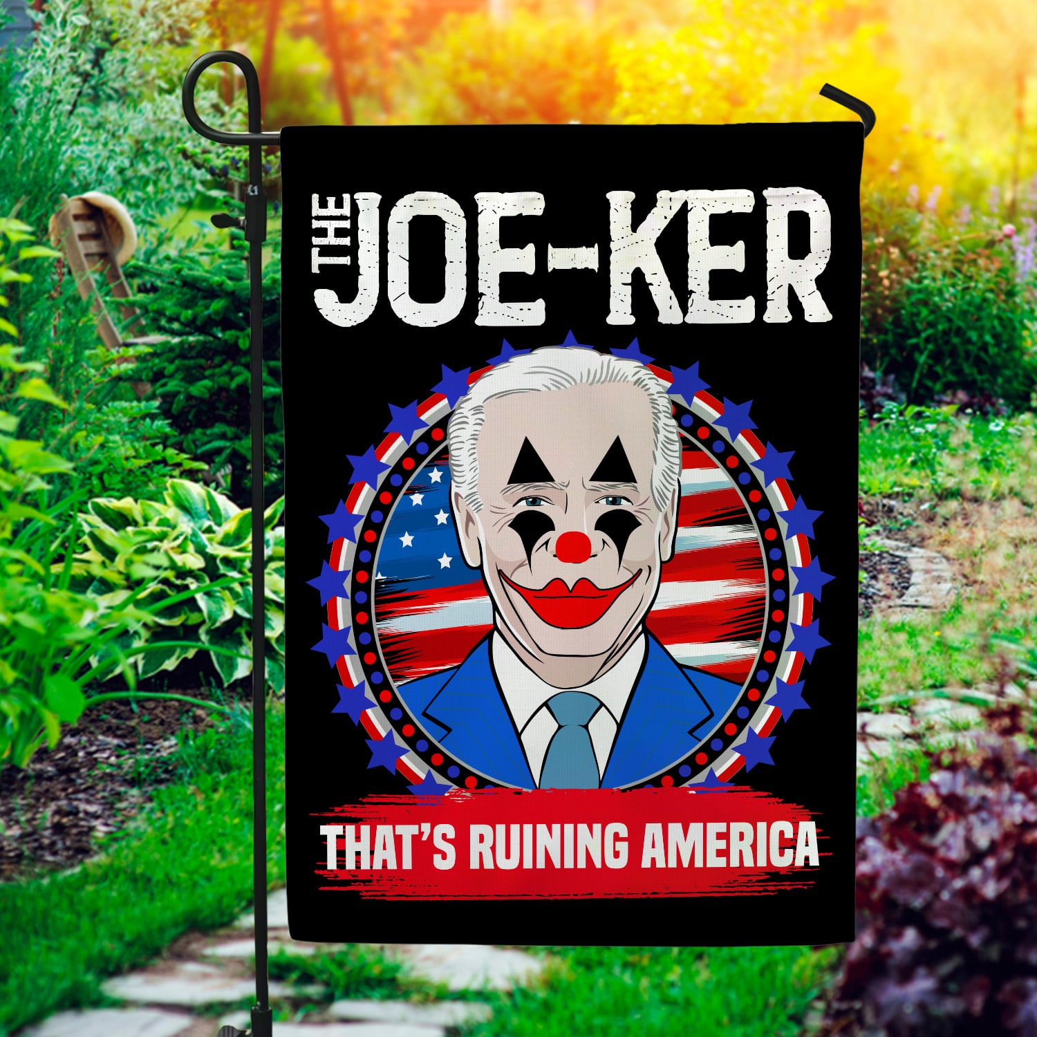 2KT. The Joe-Ker-FLAG 30x40 Garden Flag Mockup 1