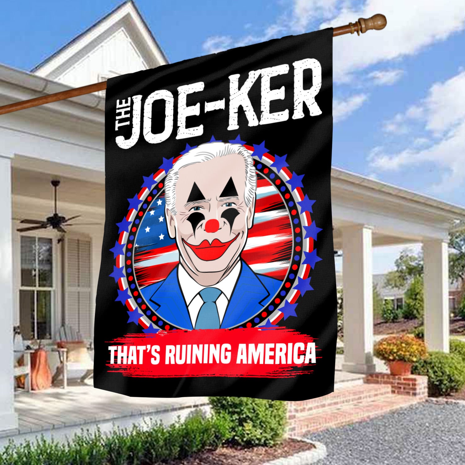 2KT. The Joe-Ker-FLAG 30x40 House Flag Mockup 3