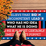 4KT. We Believe That Biden Is (doormat) Doormat mockup 7