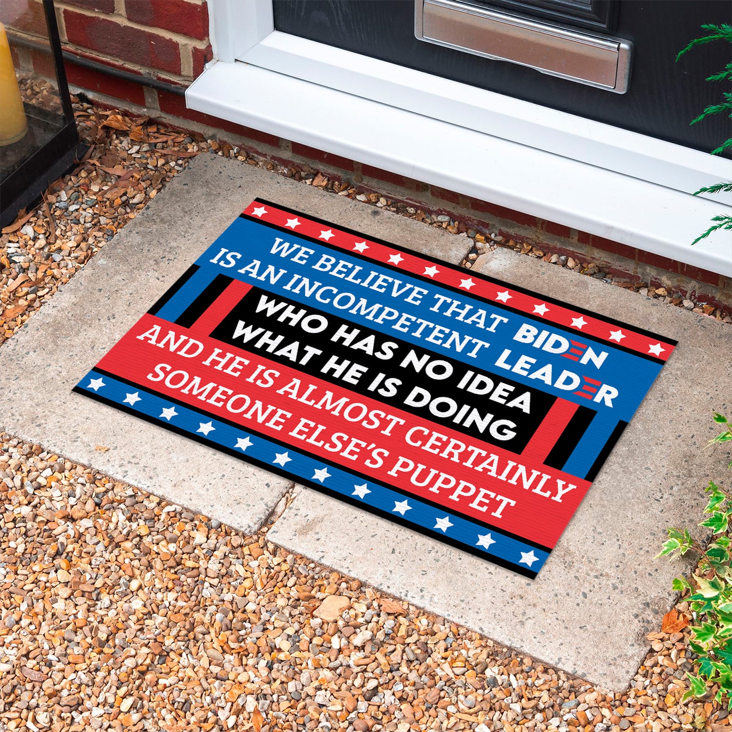 4KT. We Believe That Biden Is (doormat) Doormat mockup 10