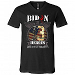Biden 13 Heroes Tshirt, Black, V-Neck T-Shirt