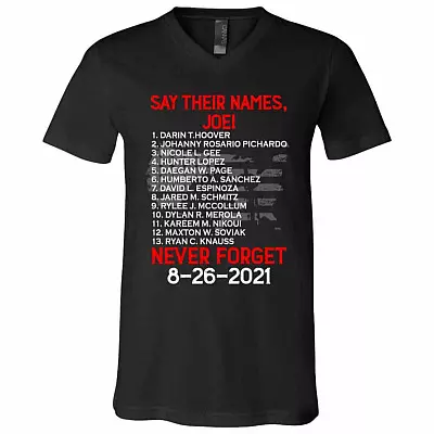Say Their Names Tshirt, Black, V-Neck T-Shirt