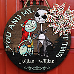 4KT. You and Me Cat Got This (Sample Design) Door Sign Mockup 10